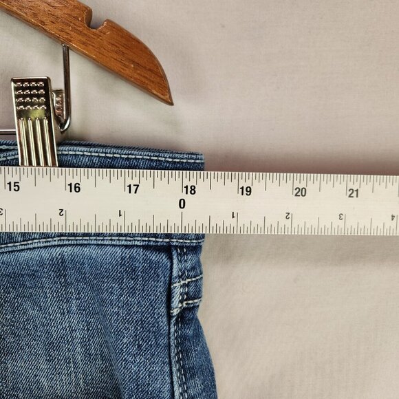 TK Axel Slim Boot Denim Jeans Men's 34x32 Distressed Classic Work Flap Pockets - Picture 3 of 10